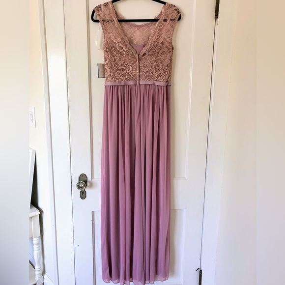Rose gold lace and lavender dress - Picture 3 of 5